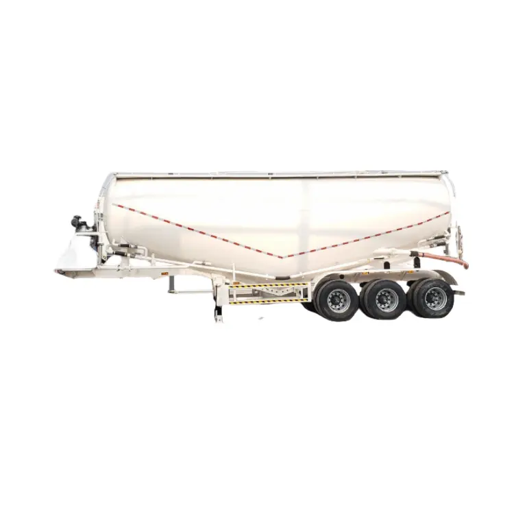 40cbm 45cbm 40 Ton Unloading Powder Material Transport Bulker Silo Carrier Bulk Cement Tank Semi Truck Trailer