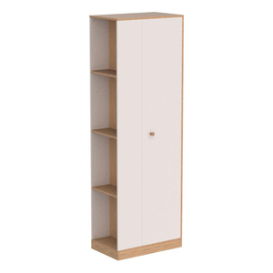<span class=keywords><strong>Armadio</strong></span> Moderno a Una Porta con 4 Ripiani Bianchi, Design Spazioso e Versatile, Perfetto per Camere <span class=keywords><strong>da</strong></span> <span class=keywords><strong>Letto</strong></span> Piccole o Camere d'Albergo - Product Image 4
