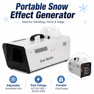 Machine à <span class=keywords><strong>effet</strong></span> de <span class=keywords><strong>neige</strong></span> de 1500W, télécommande DMX512, machine à <span class=keywords><strong>neige</strong></span> artificielle pour mariage, fête, bar, festival, événement - Product Image 2