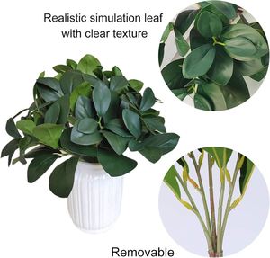 Feuilles de haricot artificielles imprimées en 3D, aspect réaliste, avec longue tige, pour la décoration de la maison et de mariages (vente en gros) - Product Image 2