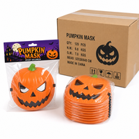 Masque de Jack O'Lantern réaliste au design original pour fête d'Halloween, citrouille orange thermoformée de qualité supérieure