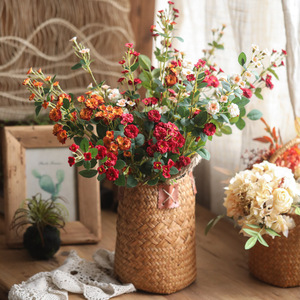 30 têtes de petites roses artificielles en soie, fleurs décoratives pour mariage, vente en gros - Product Image 3