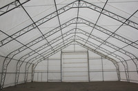 Grandes tentes de grande maison en forme de GS Tente en tissu de stockage industriel personnalisé avec cadre en métal pour utilisation en entrepôt