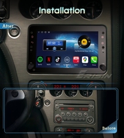 Reproductor de CD con GPS 4G, CarPlay inalámbrico, Android 14, pantalla IPS de 7 pulgadas, procesador octa core, Mirror Link, ranura para tarjeta SD, soporte para el tablero, para radio de Alfa Romeo