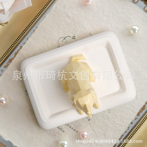 Qihang Cultural And Creative Dog Shape Jewelry Organizer Resin Animal Decor For <b>Dressing</b> <b>Table</b> Storage Display - Product Image 4