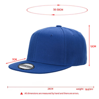 Gorras de Béisbol Hip Hop al por Mayor de Alta Calidad, 6 Paneles, Estructuradas, de Algodón, con Visera Plana, Ajustables, con Cierre a Presión, Logotipo Personalizado Bordado