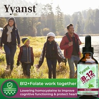 Complément alimentaire liquide oral de vitamine B12 en marque blanche pour adultes, soutient la santé immunitaire, combat le métabolisme des graisses, OEM ODM
