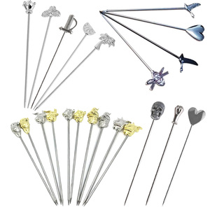 Diseño de Programa de <span class=keywords><strong>Bar</strong></span> Personalizado, Servicio Integral, Palillos de Frutas y Cócteles de Metal Coloridos en Dorado, Plateado y Negro - Product Image 1