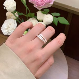 Multi Layered <b>Open</b> <b>Ring</b> S925 Sterling Silver Women's Elegant Fashionable Everyday Wear - Product Image 1