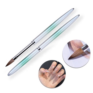 Phong Cách Mới Tùy Chỉnh 100% Kolinsky Acrylic Bàn Chải Kim Loại Gradient Xử Lý Nail Công Cụ Bàn Chải - Product Image 4