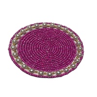 Vente directe d'usine traitement et tapis perlé personnalisé fait à la main tasse Matdishes disque Pad dîner drapeau tapis de Table thé tapis de Table 221