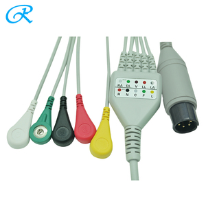 สายเคเบิล <span class=keywords><strong>ECG</strong></span> ตะกั่ว3ชิ้นแบบ6ขาสำหรับการทดสอบสัตวแพทย์อเนกประสงค์ - Product Image 4