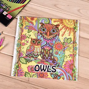 wholesale Animal owls drawing coloring kids book custom printing mandalas coloring books for children