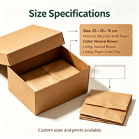 Boîte cadeau télescope en kraft personnalisée, acceptant les commandes d'échantillons, boîte recyclable pour emballage cadeau haut de gamme et cosmétiques