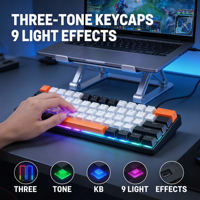 Clavier de jeu mécanique mini PC, prix de gros du fabricant, interrupteur bleu, interface filaire type-C, 61 touches, plug-and-play