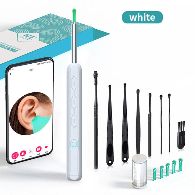 2026 NE3 Wireless Visible Wifi Visual Ear Spoon Mini 1080p Hd Camera 3.5mm 5mp Electric Ear Wax Removal Cleaner Tool