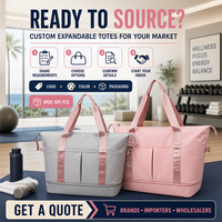 Bolsa de Gimnasio y Viaje Expandible Personalizada OEM con Bolsillo Seco/Húmedo, Ligera, de Tela Oxford, para Mujer, para Fitness y Fin de Semana