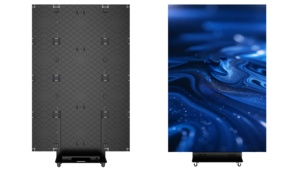 Pantalla LED portátil ultrafina de 3 pliegues, cartel digital plegable sin costuras para interiores, listo para usar. - Product Image 3
