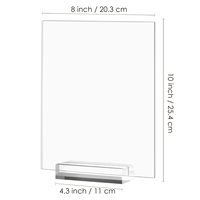 Panneaux de table en acrylique givré vierge de taille personnalisée 8*10 pouces pour mariage et fête, numéros de table en acrylique avec support