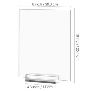 حجم مخصص بلوري فارغ 8*10 بوصة حفل زفاف علامة الاكريليك الجدول علامات الاكريليك أرقام الجدول الاكريليك مع موقف - Product Image 2