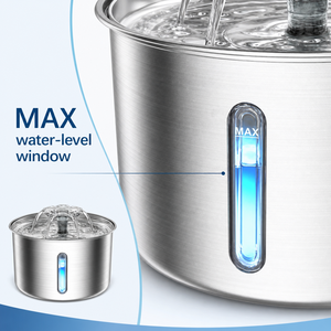 <span class=keywords><strong>Bebedero</strong></span> Moderno y Duradero de Acero Inoxidable <span class=keywords><strong>para</strong></span> Mascotas, Dispensador Automático de Agua <span class=keywords><strong>para</strong></span> Perros y <span class=keywords><strong>Gatos</strong></span> de 3L con Filtro de Ciclo, Enchufe <span class=keywords><strong>para</strong></span> EE. UU., UE y Reino Unido, Uso en Interiores - Product Image 4