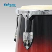 Latin Conga Drum Set 10 Inch 11 Inch with Stand Birch Wood Chamber Solid Wood Body Natural Cowhide for Bar Stage Performance
