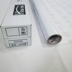 Usine en gros PVC extérieur colle blanche affichage d'exposition auto-adhésif enrouler impression de bannière