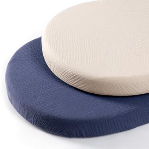 Juego de Sábanas para <span class=keywords><strong>Cuna</strong></span> de Bebé de 2 Piezas, Transpirables, de Hilo de Algodón Teñido, con Funda Extraíble y Lavable, Juego de Ropa de Cama para <span class=keywords><strong>Cuna</strong></span> - Product Image 5