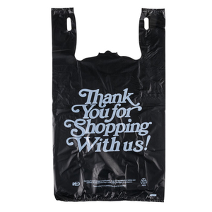 Bolsas de Plástico para Compras con Impresión Personalizada de Camisetas de Agradecimiento, Bolsas Tipo Camiseta con Mensaje de Agradecimiento - Product Image 4