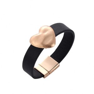 Cord <b>Leather</b> <b>Bracelet</b> Verified Manufacturer Wholesalers Nickel-free Vacuum Plating Holiday Gift for Women Detailed Clasp Test - Product Image 2