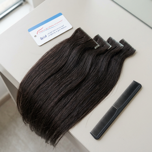 Extensiones de Cabello con Cinta Adhesiva Invisible, Color Negro, Cabello Humano Vietnamita 100% - Product Image 1