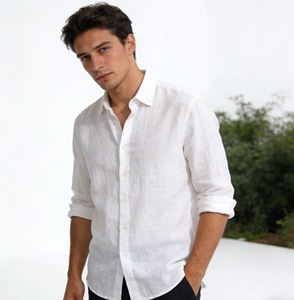 <span class=keywords><strong>Camicia</strong></span> in Lino Antirughe Best-Seller per Uomo e Donna, Stile Formale <span class=keywords><strong>con</strong></span> Logo Cavallo Ricamato, Traspirante e Confortevole per Coppie - Product Image 1