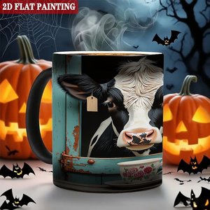 <b>Ceramic</b> Mug 11oz Heat Activated Color Changing Drinking <b>Cup</b> Frosted Black - Product Image 5