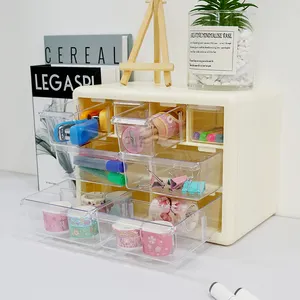 Shunxing Factory Wholesale New 8 Girds Modern Mini Bead Organizer Container Storage Box Plastic Desktop Jewelry Storage Cabinet