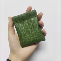 Porte-monnaie à pression en cuir PU rose personnalisé avec logo imprimé, cadeau promotionnel, porte-monnaie à pression et portefeuille personnalisé