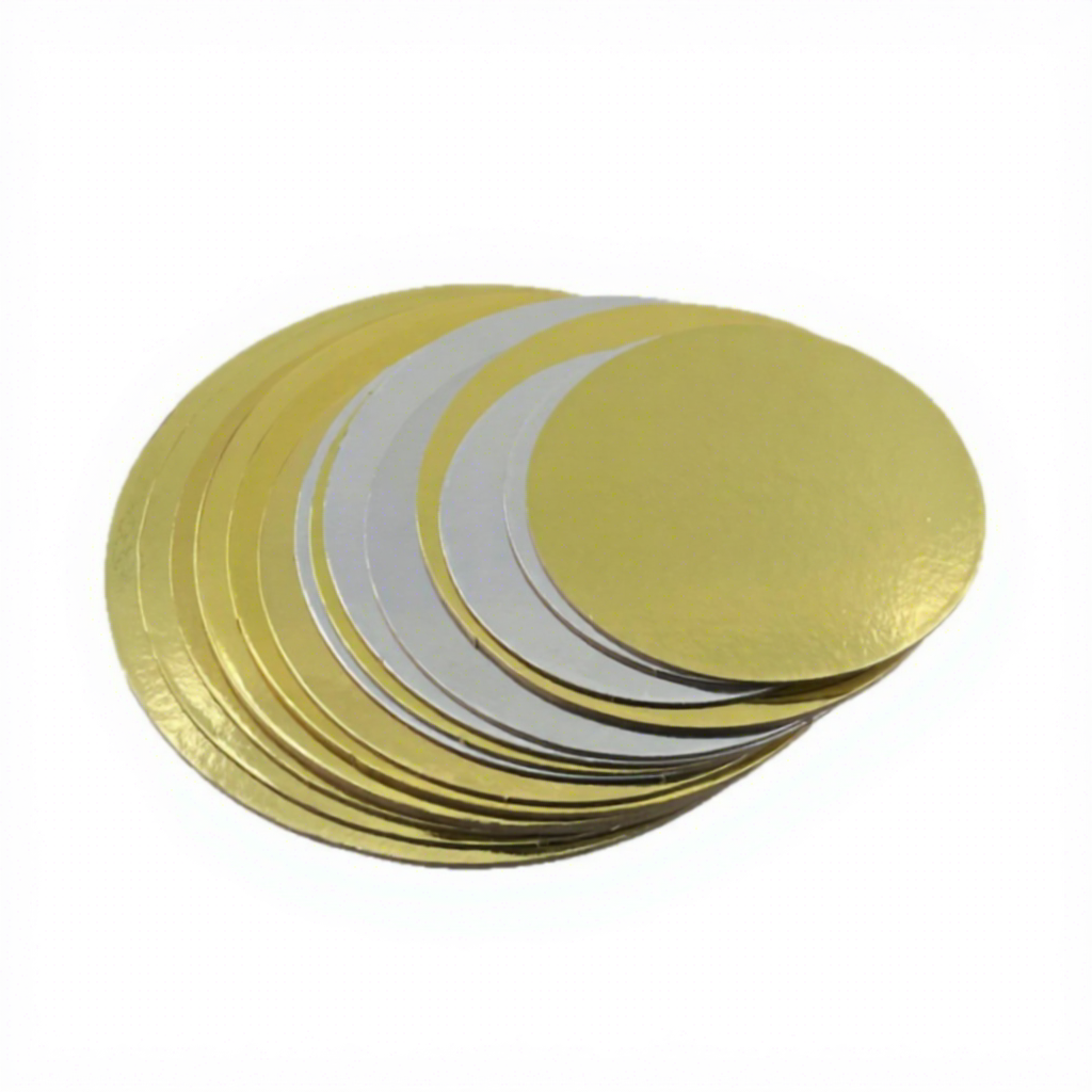 Round Gold/Silver Cake Boards, Sturdy Cardboard Cake Base For Birthday Wedding Party Baking, Multiple Sizes Available