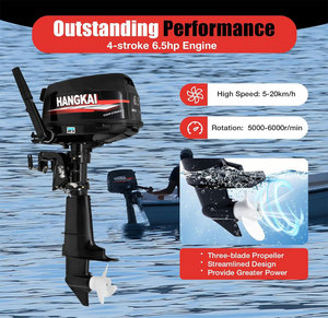 משלוח מהיר hangkai 4 משיכות בנזין מנוע עליון 6.5hp ידנית מנוע עם מיכל שמן 12l חיצוני לסירה - Product Image 6