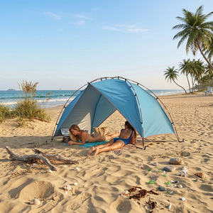 Carpa de Playa para 3-4 Personas, Portátil, Tipo Domo, de Poliéster Ligero, con Toldo, para Uso en Parques y Playas - Product Image 2