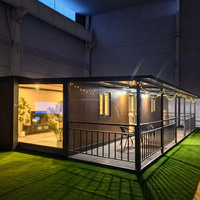 Maison extensible à double aile de 20 pieds, maison-conteneur moderne pour projet résidentiel
