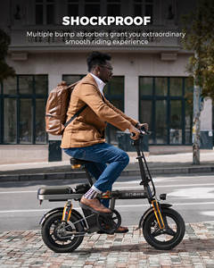 ENGWE T14 Gris, Bicicleta Eléctrica Plegable MINI de 250W, 14 Pulgadas, 25km/h, 48V10A, Bicicleta Eléctrica Urbana, Scooter, Envío Directo desde Almacén en Polonia, Scooter T14 - Product Image 3