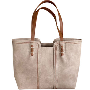 Bolso de mano para mujer, color sólido, gran capacidad, con cremallera, bolsillo oculto, bolso de viaje - Product Image 5