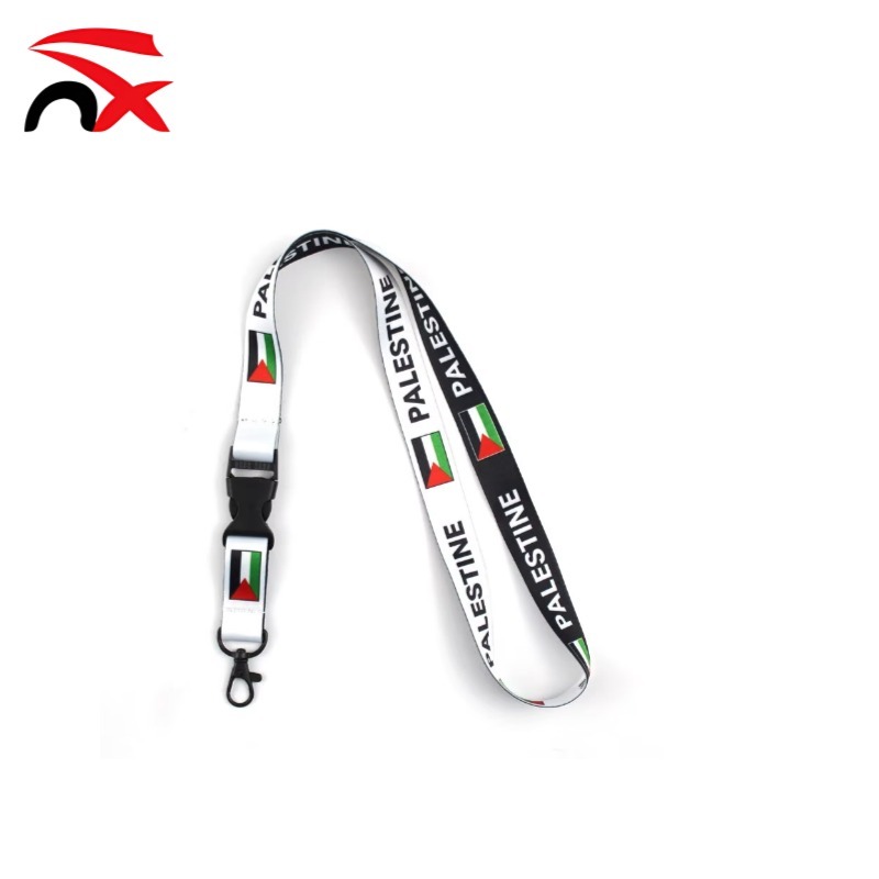 AES 32-Inch St. Lucia Country Flag Lanyard With Detachable Key Ring - Show Your Pride! - View #3