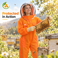 Combinaison d'apiculture 3D en maille, protection intégrale avec voile, respirante, vêtement de travail pour apiculture, poches utilitaires