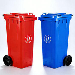 Contenedor de Basura para Exteriores Montable en Remolque para Patio y Jardín, Varios Tamaños, Tipo de Tapa Enrollable de HDPE, Ecológico y Resistente, Fácil de Transportar - Product Image 1