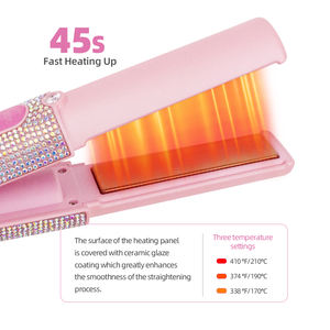 2025ポータブルワイヤレスType-C汎用オリジナルヘアストレートダイヤモンドクイックサロンウェットクールセラミックLED電気1年 - Product Image 2