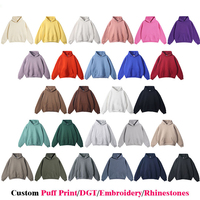 Sweat-shirts à capuche oversize en coton uni, grammage lourd, avec logo 3D en mousse personnalisé, pour hommes, style streetwear, épaules tombantes, pull de fitness