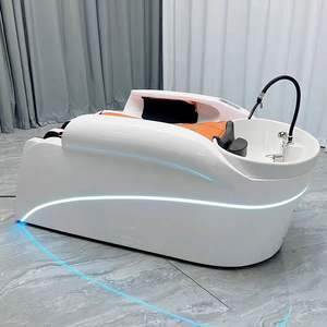 เตียงสระผมไฟฟ้าแบบไทย พร้อมระบบนวดและทำทรีตเมนต์ผม  ระบบหมุนเวียนน้ำและเครื่องทำน้ำอุ่นในตัว สำหรับร้านทำผมโดยเฉพาะ - Product Image 5