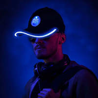 Casquettes de baseball lumineuses à LED pour garçons et filles, avec logo personnalisé, pour Halloween et Noël
