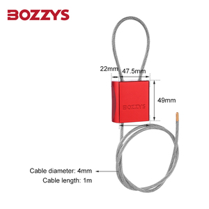 Bozzys Khóa cơ thể có thể điều chỉnh có thể thu vào ổ khóa nhựa bọc thép không gỉ cáp khóa an toàn van ổ khóa - Product Image 4