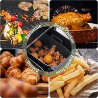 Inserts en silicone réutilisables pour friteuse à air, antiadhésifs, taille personnalisée, qualité alimentaire, sans BPA, écologiques, résistants à la chaleur, directement de l'usine